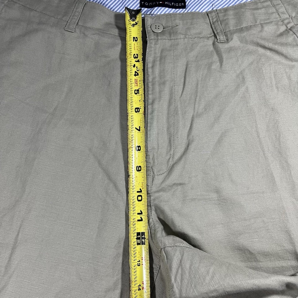 VTG Tommy Hilfiger Linen & Cotton Blend Pants Mens 38x32 Breathable Pleated Y2K - Picture 5 of 12